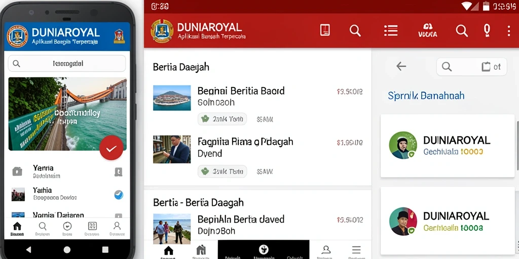 Tampilan antarmuka DUNIAROYAL yang informatif dan menarik.
