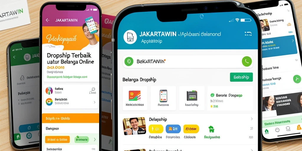 Tampilan antarmuka utama aplikasi JAKARTAWIN untuk Dropship yang user-friendly.
