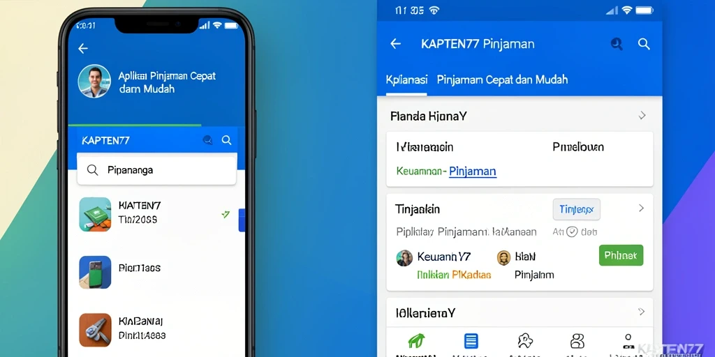 Antarmuka aplikasi KAPTEN77 yang sederhana dan bersahabat.