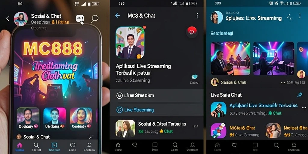 Tampilan antarmuka MC888 yang menarik dan fungsional untuk Live Streaming.