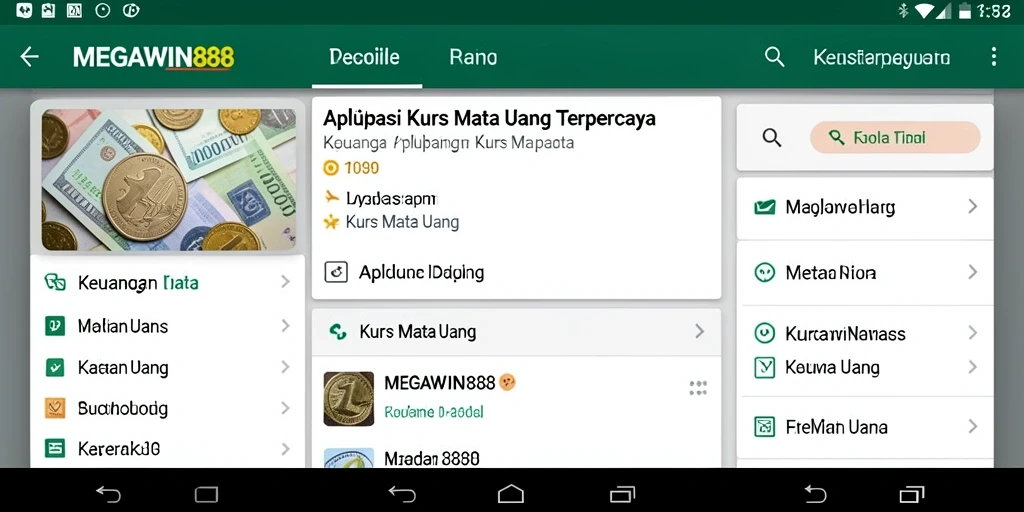 Tampilan antarmuka MEGAWIN888 yang modern dan mudah diakses.