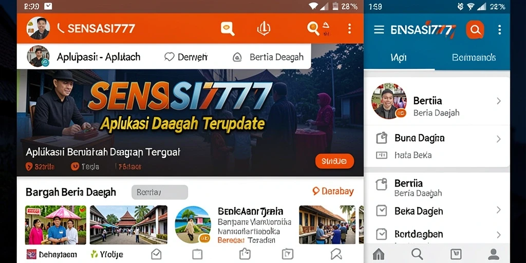 Antarmuka SENSASI777 menampilkan berita terkini dan kategori yang terorganisir.