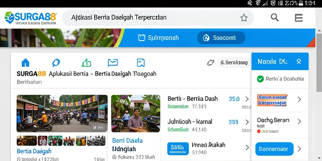 Tampilan antarmuka aplikasi SURGA88 yang informatif dan menarik.