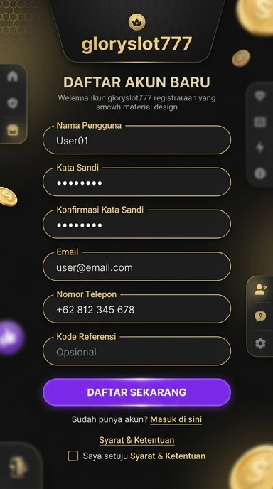 Panduan Registrasi Akun Gloryslot777 dengan Mudah